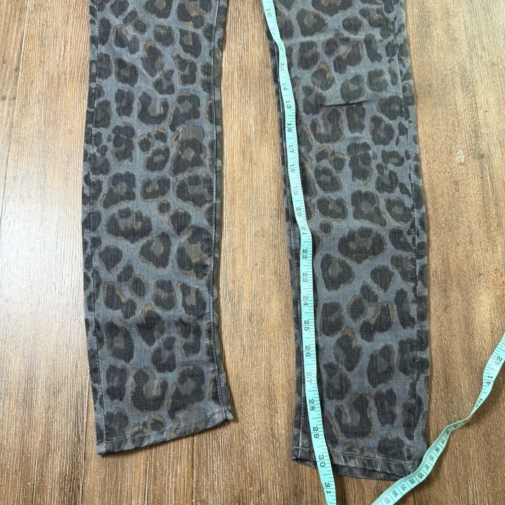 MOTHER The Looker Leopard Paw Wash Mid Rise Skinny Dark Grey - Picture 9 of 11